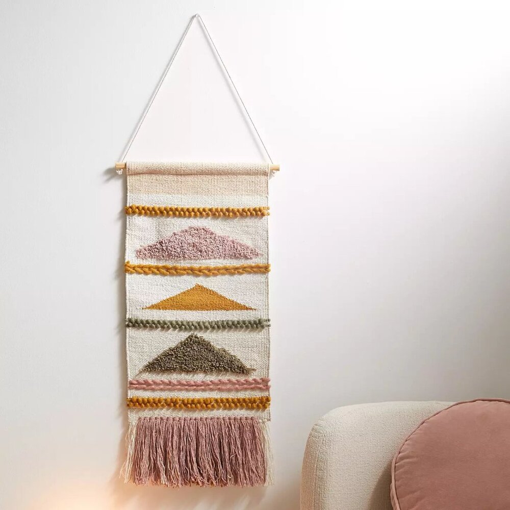 Boho Woven Wall Hanging Tapestry with Fringe - Urban Outfitters